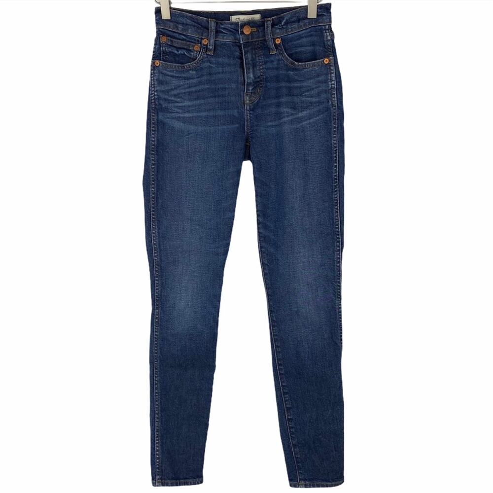 Madewell 9” High-Rise‎ Skinny Jeans Dark Wash 24 G6630 Tencel Denim Full Length